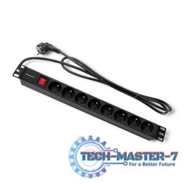 Listwa zasilająca do szafy RACK 1U | 16A | PDU | 8xFRENCH | 2m
