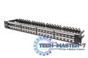 Modułowy panel krosowy (patch panel) o dużej gęstości połączeń, 19" 48x keystone, ekranowany, 1U, Czarny