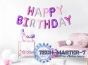 Balon foliowy dekoracja urodzinowa Happy Birthday tęczowa 340cm x 35cm