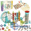 Klocki magnetyczne magnetic sticks marble tor kulkowy z dźwiękiem muzyką grający 118 elementów