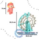 Klocki magnetyczne magnetic sticks marble tor kulkowy z dźwiękiem muzyką grający 118 elementów