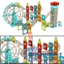 Klocki magnetyczne magnetic sticks marble tor kulkowy z dźwiękiem muzyką grający 118 elementów