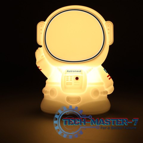 Lampka nocna dla dzieci silikonowa dotykowa miękka 8 LED USB RGB biała astronauta Lampka nocna dla dzieci silikonowa dotykowa miękka 8 LED USB RGB biała astronauta