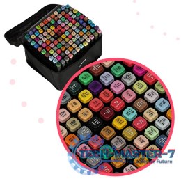 Markery dwustronne mazaki alkoholowe w etui 120 + podstawka