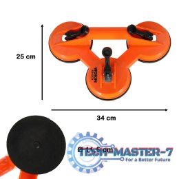 Przyssawka uchwyt próżniowy do przenoszenia szyb szkła glazury płytek 3x11,5cm 75kg WOKIN