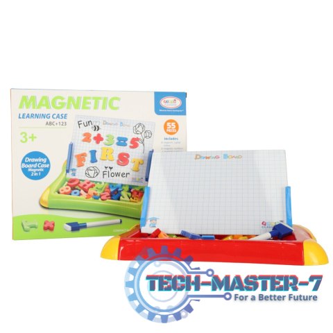Tablica magnetyczna edukacyjna do nauki cyfry litery czerwona Tablica magnetyczna edukacyjna do nauki cyfry litery czerwona