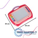 Tablica magnetyczna tablet do rysowania znikopis stempelki różowy XL