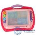 Tablica magnetyczna tablet do rysowania znikopis stempelki różowy XL