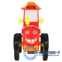 Traktor ciągnik zdalnie sterowany na pilota RC skaczący tańczący dźwięk czerwony