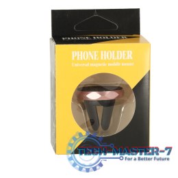 Uchwyt magnetyczny do telefonu holder samochodowy na kratkę wywiew różowy