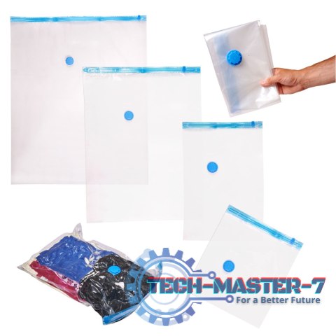 Worki próżniowe na ubrania 8 sztuk 4 rozmiary 35x40cm, 40x60cm, 60x80cm, 80x100cm Worki próżniowe na ubrania 8 sztuk 4 rozmiary 35x40cm, 40x60cm, 60x80cm, 80x100cm