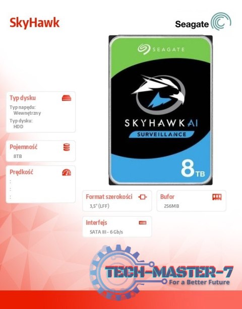 Dysk SkyHawk 8TB 3,5 cali 256MB ST8000VX010 Dysk SkyHawk 8TB 3,5 cali 256MB ST8000VX010