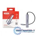 HUB USB-C; 3x USB-A 2.0 1x USB-A 5 Gbps Aluminiowy