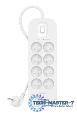 Listwa przeciwprzepięciowa SurgePlus 8xFR 1xUSB-A 1xUSB-C 900J 2M