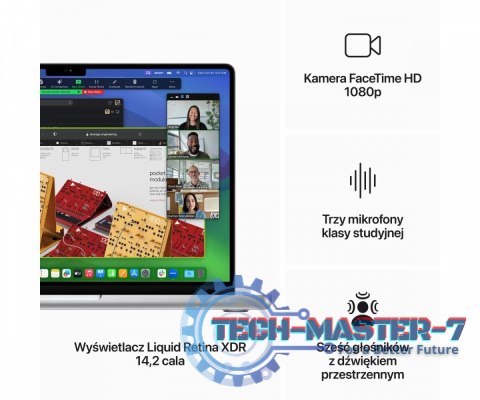 MacBook Pro 14,2 cali: M3 8/10, 8GB, 1TB - Gwiezdna szarość MacBook Pro 14,2 cali: M3 8/10, 8GB, 1TB - Gwiezdna szarość