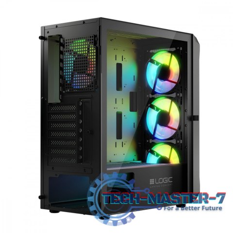 Obudowa Komputerowa Logic Portos ARGB Midi USB 3.0 Czarna Obudowa Komputerowa Logic Portos ARGB Midi USB 3.0 Czarna