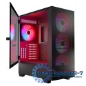 Obudowa komputerowa Siroco ARGB Flow Midi USB 3.0x2+Type-C Czarna