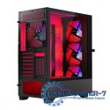 Obudowa komputerowa Siroco ARGB Flow Midi USB 3.0x2+Type-C Czarna