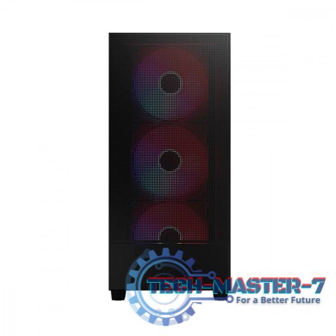 Obudowa komputerowa Siroco ARGB Flow Midi USB 3.0x2+Type-C Czarna Obudowa komputerowa Siroco ARGB Flow Midi USB 3.0x2+Type-C Czarna