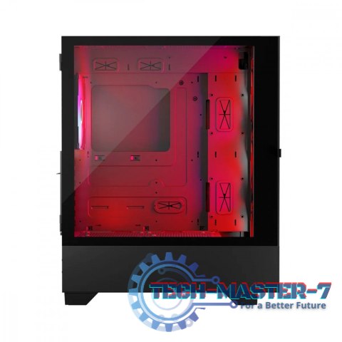 Obudowa komputerowa Siroco ARGB Flow Midi USB 3.0x2+Type-C Czarna Obudowa komputerowa Siroco ARGB Flow Midi USB 3.0x2+Type-C Czarna