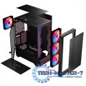 Obudowa komputerowa Siroco ARGB Flow Midi USB 3.0x2+Type-C Czarna