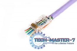 Wtyk RJ45 (8P8C) przelotowy, kat.6, nieekranowany, AWG 26-24, opakowanie 100 szt.