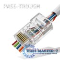 Wtyk przelotowy złącze RJ45 | CAT5e | UTP | Pass Throuh | Pozłacane styki | 100 sztuk