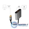 Adapter mDP do HDMI 4K 60Hz, aluminium 0.15m