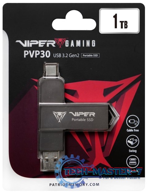 Dysk zewnętrzny SSD 1TB PVP30 Duo Compact 1000/1000 MB/s USB 3.2 USB-C Dysk zewnętrzny SSD 1TB PVP30 Duo Compact 1000/1000 MB/s USB 3.2 USB-C
