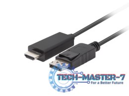 Kabel DisplayPort (M) V1.1 -> HDMI (M) 1m czarny