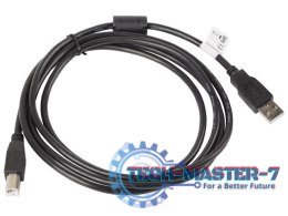 Kabel USB 2.0 AM-BM 1.8M Ferryt czarny