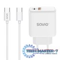Ładowarka sieciowa LA-10 30W Quick Charge Power Delivery 3.0 Biała + Kabel