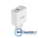Ładowarka sieciowa LA-10 30W Quick Charge Power Delivery 3.0 Biała + Kabel