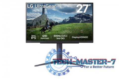 Monitor 27 cali 27GS85Q-B QHD UltraGear 100Hz, 1ms, 400cd, HDMI, DP, USB, Pivot, HAS