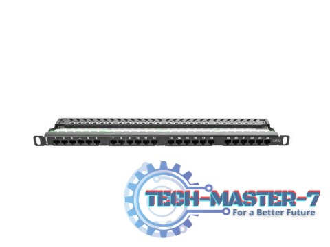 Patch Panel 24 Port 0.5U Kat.5E czarny Patch Panel 24 Port 0.5U Kat.5E czarny