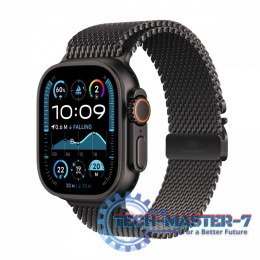 Watch Ultra 2 GPS + Cellular, koperta 49 mm z tytanu w kolorze czarnym z bransoletą mediolańską M z tytanu w kolorze czarnym