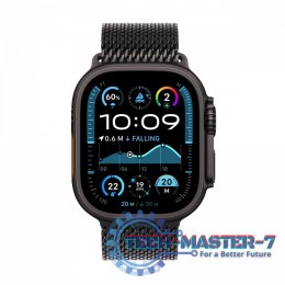 Watch Ultra 2 GPS + Cellular, koperta 49 mm z tytanu w kolorze czarnym z bransoletą mediolańską M z tytanu w kolorze czarnym
