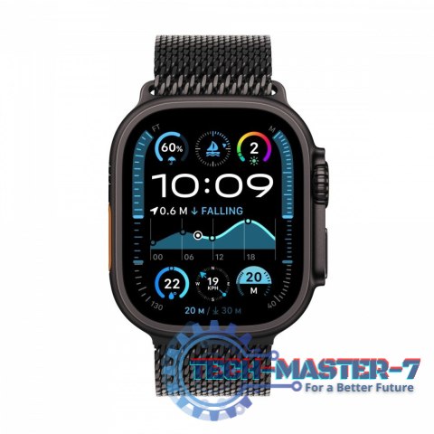 Watch Ultra 2 GPS + Cellular, koperta 49 mm z tytanu w kolorze czarnym z bransoletą mediolańską M z tytanu w kolorze czarnym Watch Ultra 2 GPS + Cellular, koperta 49 mm z tytanu w kolorze czarnym z bransoletą mediolańską M z tytanu w kolorze czarnym