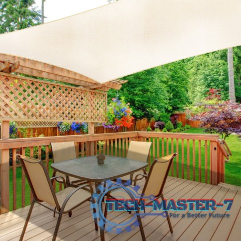 Kwadratowy żagiel przeciwsłoneczny 3x3 m daszek wodoodporny beżowy MultiGarden MULTI GARDEN Kwadratowy żagiel przeciwsłoneczny 3x3 m daszek wodoodporny beżowy MultiGarden MULTI GARDEN