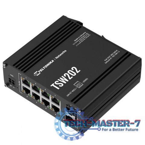 Przełącznik zarządzalny przemysłowy TSW202 2xSFP 8xPoE+ L2/L3 Przełącznik zarządzalny przemysłowy TSW202 2xSFP 8xPoE+ L2/L3