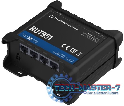 Router LTE RUT951 (Cat4), 3G, 2G, WiFi, Ethernet Router LTE RUT951 (Cat4), 3G, 2G, WiFi, Ethernet