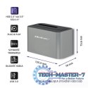 Stacja dokująca dysków HDD/SSD | 2.5"/3.5" SATA | USB 3.0
