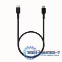 Kabel USB-C-USB-C PowerFlex 100W silikonowy 1.2m czarny