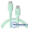 Kabel USB-C-USB-C PowerFlex 100W silikonowy 1.2m zielony