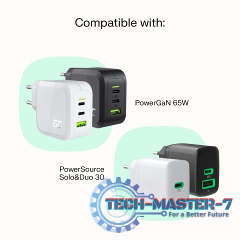 Kabel USB-C-USB-C PowerFlex 100W silikonowy 1.2m zielony Kabel USB-C-USB-C PowerFlex 100W silikonowy 1.2m zielony