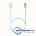 Kabel USB-C-USB-C PowerFlex 100W silikonowy 1.2m zielony