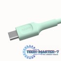Kabel USB-C-USB-C PowerFlex 100W silikonowy 1.2m zielony