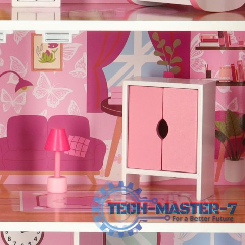 Domek dla lalek drewniany4332 Lulilo Papilio różowy 80cm Domek dla lalek drewniany4332 Lulilo Papilio różowy 80cm