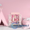 Domek dla lalek drewniany4332 Lulilo Papilio różowy 80cm