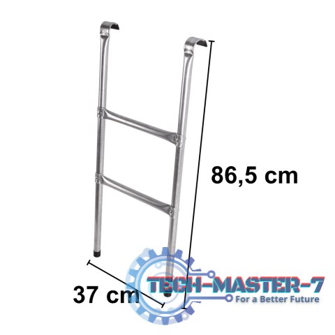 Drabinka do trampoliny ogrodowej schodki uniwersalna metalowa 86,5 x 37 cm Drabinka do trampoliny ogrodowej schodki uniwersalna metalowa 86,5 x 37 cm